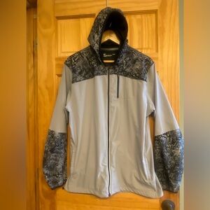 Under Armour Men's Gray and Black Patterned Windbreaker